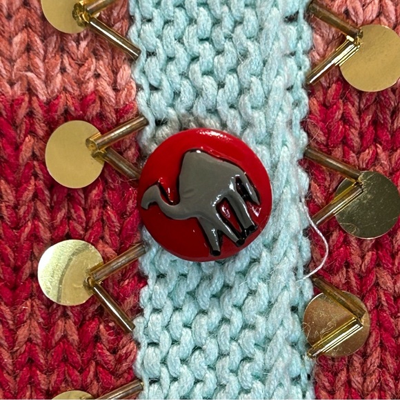 VTG 1990s Handknits by Storybook Knits Multicolor Desert Scene Cardigan - Large - Picture 8 of 13